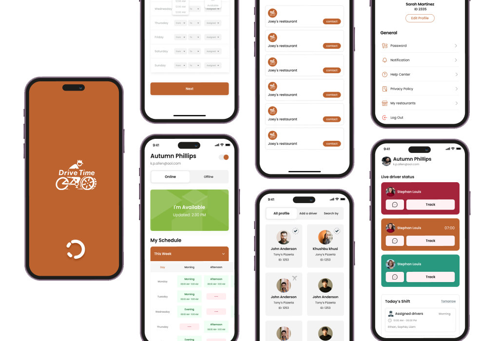 Aperçu du tableau de bord DriveTime